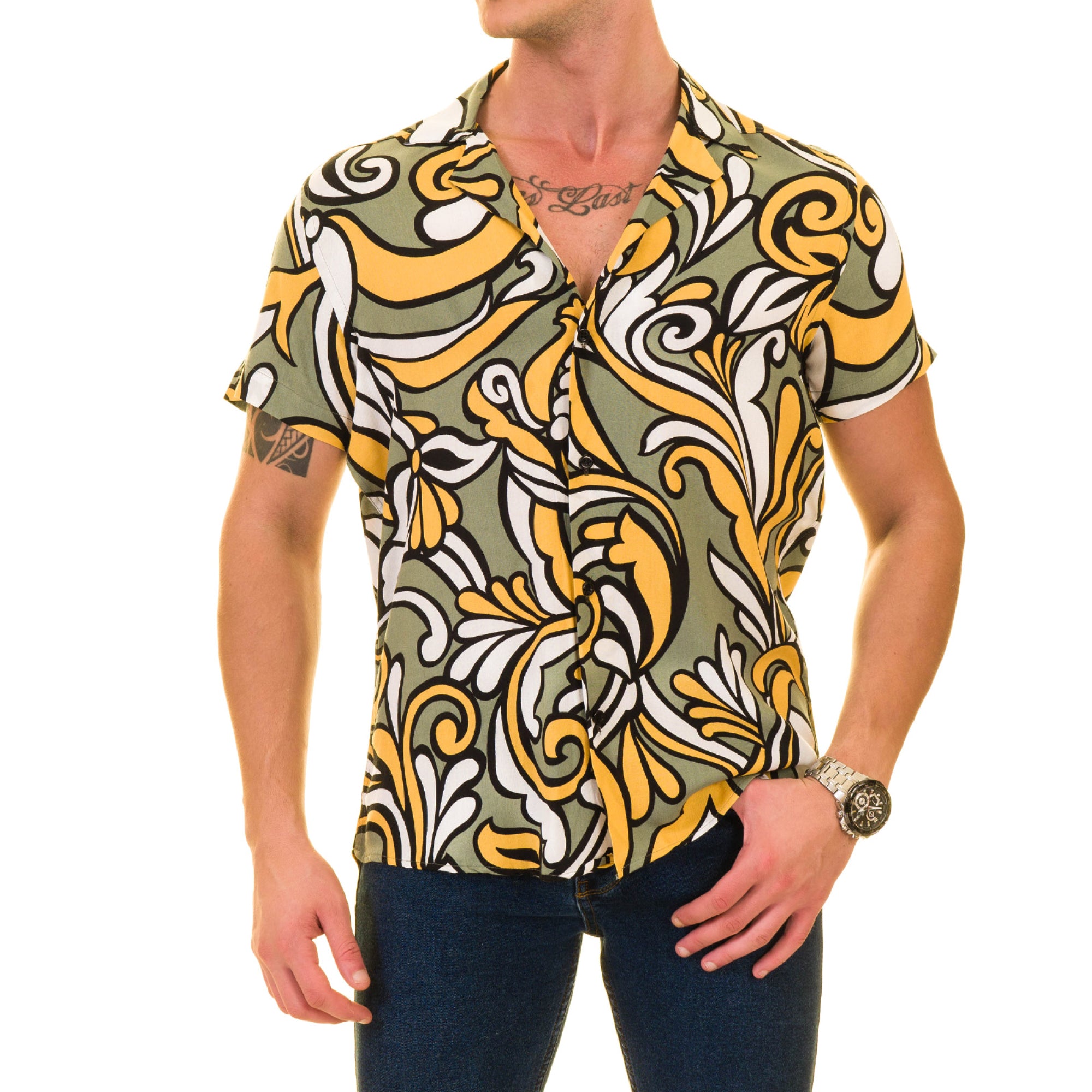 Multi-Color European Made Hawaiian Summer Shirt for Men - Premium Design