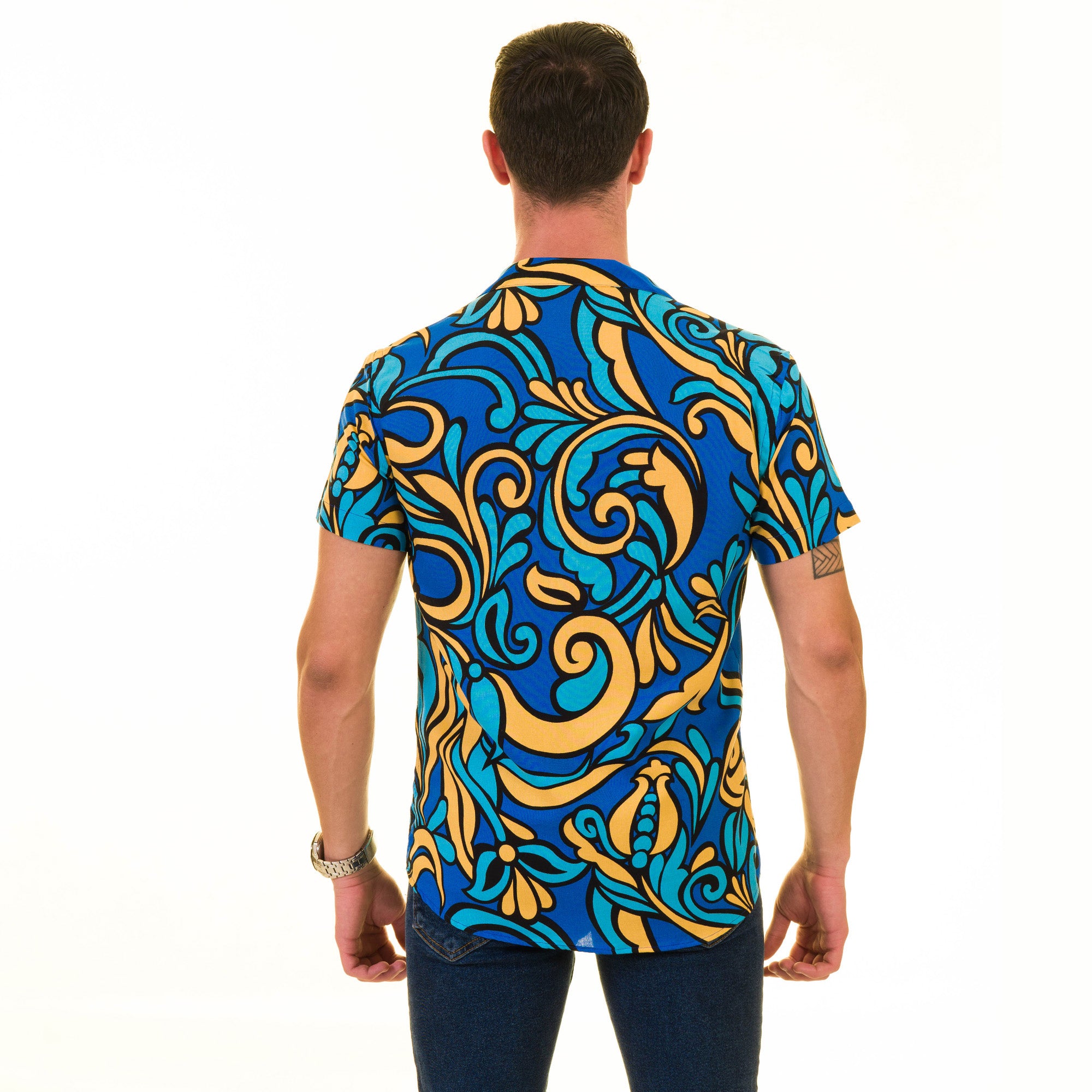 Men’s Multi-Color Hawaiian Summer Shirt - European Made & Designed - Image 4
