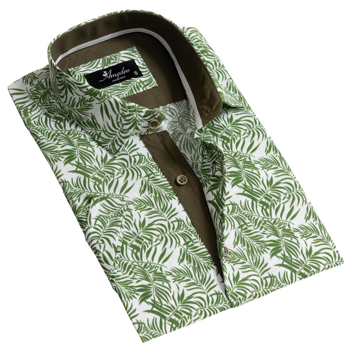 Mens Short Sleeve Button up Shirts - Tailored Slim Fit Cotton Dress Shirts - Image 2