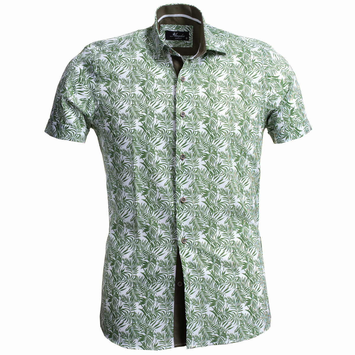 Mens Short Sleeve Button up Shirts – Tailored Slim Fit Cotton Dress Shirts
