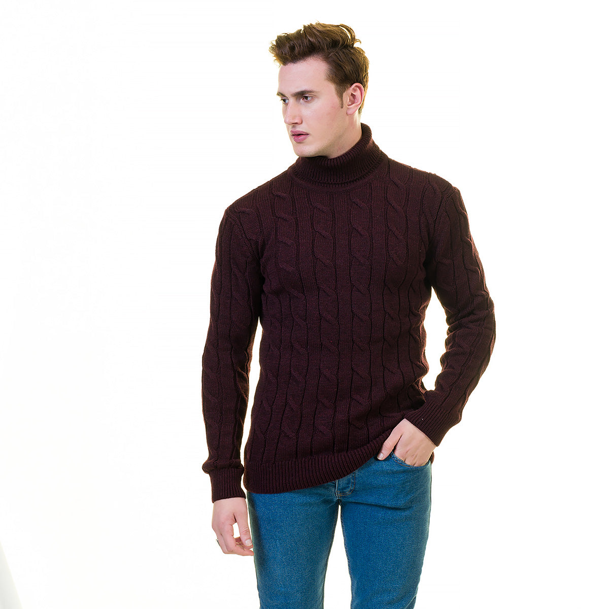 European Wool Luxury Zippered With Sweater Jacket Warm Winter Tailor Fit - Image 5