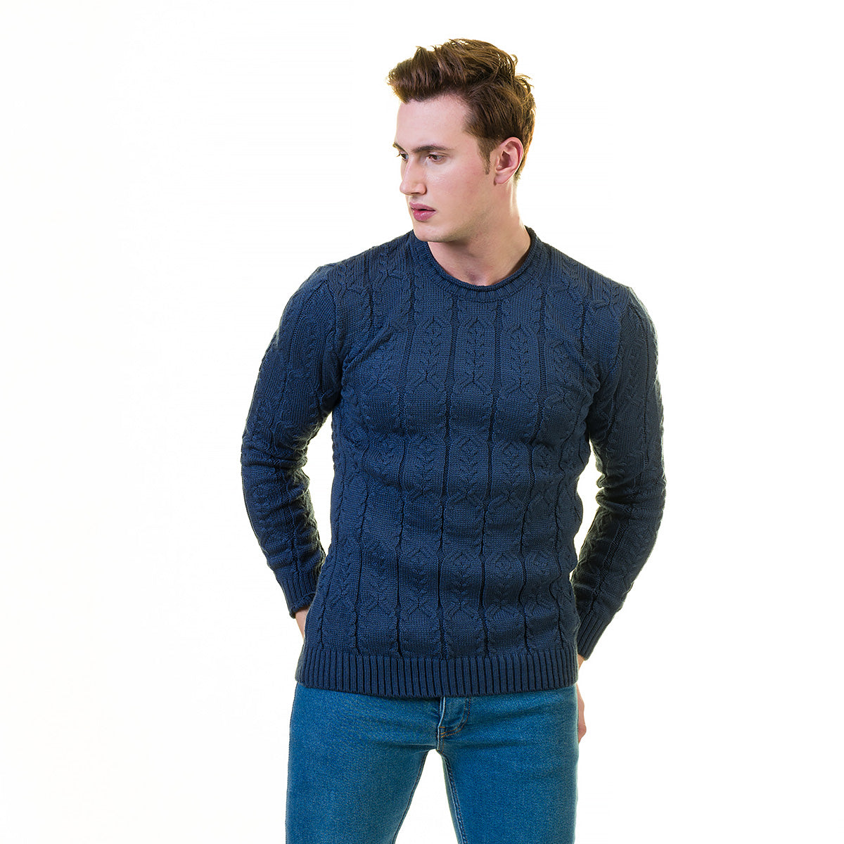 European Wool Luxury Zippered With Sweater Jacket Warm Winter Tailor Fit - Image 3