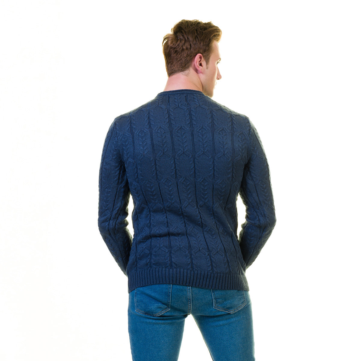 European Wool Luxury Zippered With Sweater Jacket Warm Winter Tailor Fit - Image 4