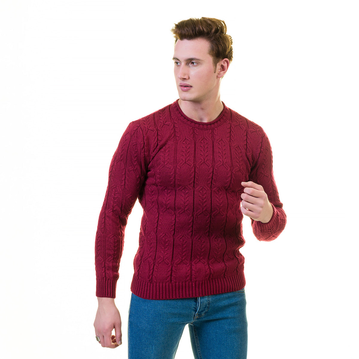 European Wool Luxury Zippered With Sweater Jacket Warm Winter Tailor Fit - Image 2