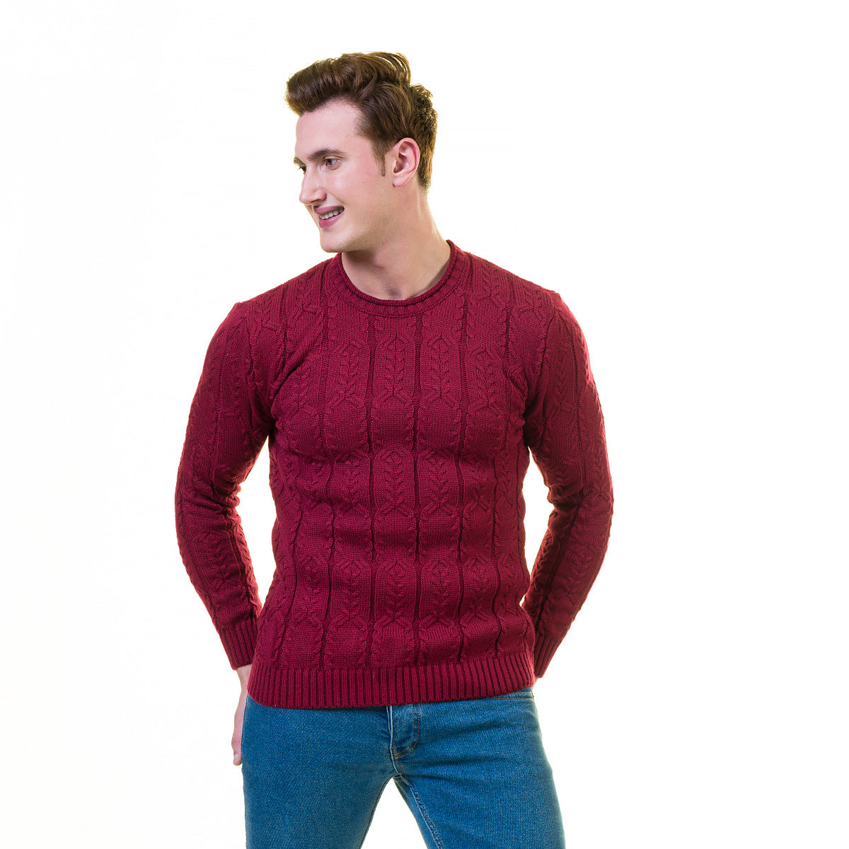 European Wool Luxury Zippered With Sweater Jacket Warm Winter Tailor Fit - Image 3