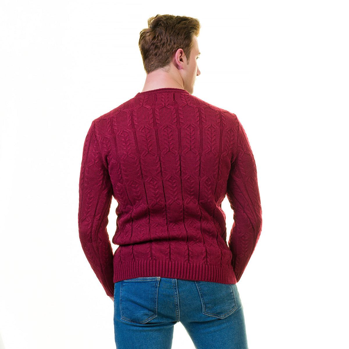 European Wool Luxury Zippered With Sweater Jacket Warm Winter Tailor Fit - Image 5