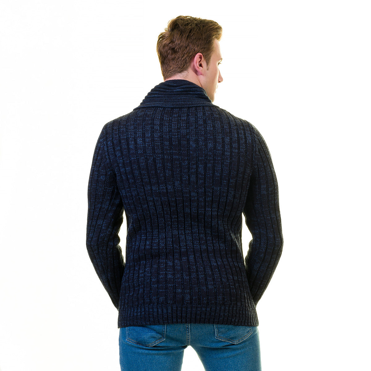 European Wool Luxury Zippered With Sweater Jacket Warm Winter Tailor Fit - Image 4