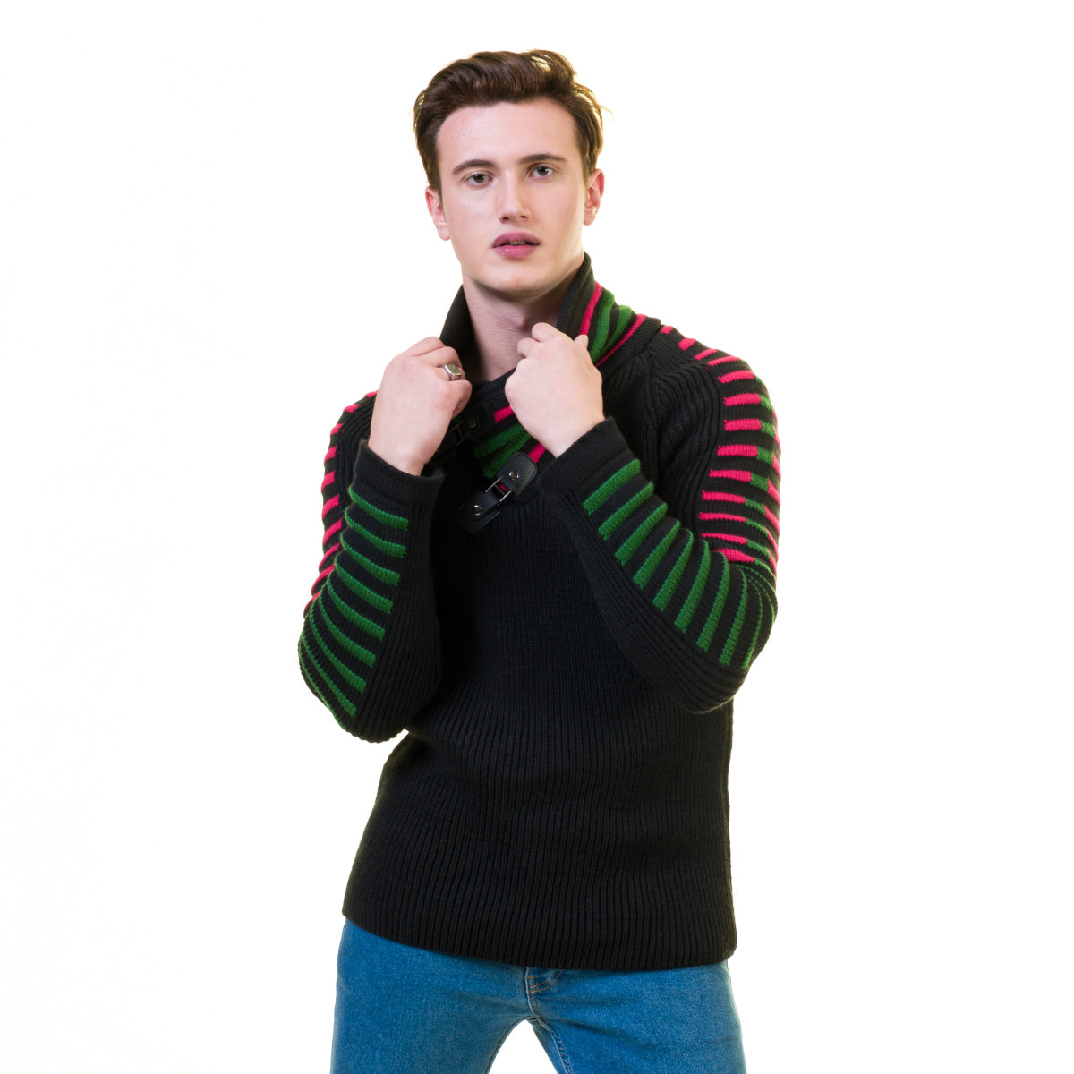 European Wool Luxury Zippered With Sweater Jacket Warm Winter Tailor Fit - Image 2