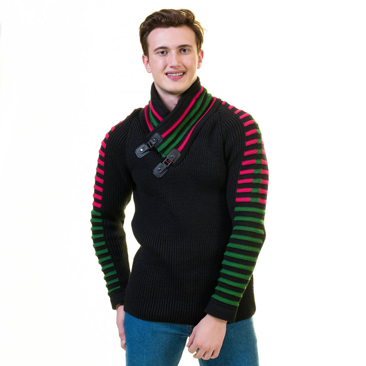 European Wool Luxury Zippered With Sweater Jacket Warm Winter Tailor Fit - Image 3