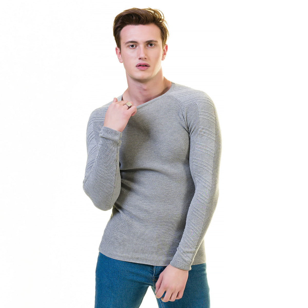 European Wool Luxury Zippered With Sweater Jacket Warm Winter Tailor Fit - Image 5