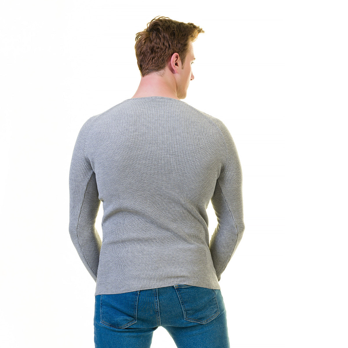 European Wool Luxury Zippered With Sweater Jacket Warm Winter Tailor Fit - Image 4