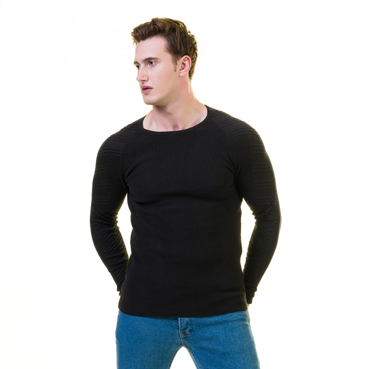 European Wool Luxury Zippered With Sweater Jacket Warm Winter Tailor Fit - Image 3