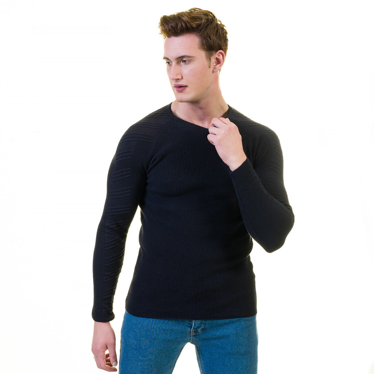 European Wool Luxury Zippered With Sweater Jacket Warm Winter Tailor Fit - Image 2