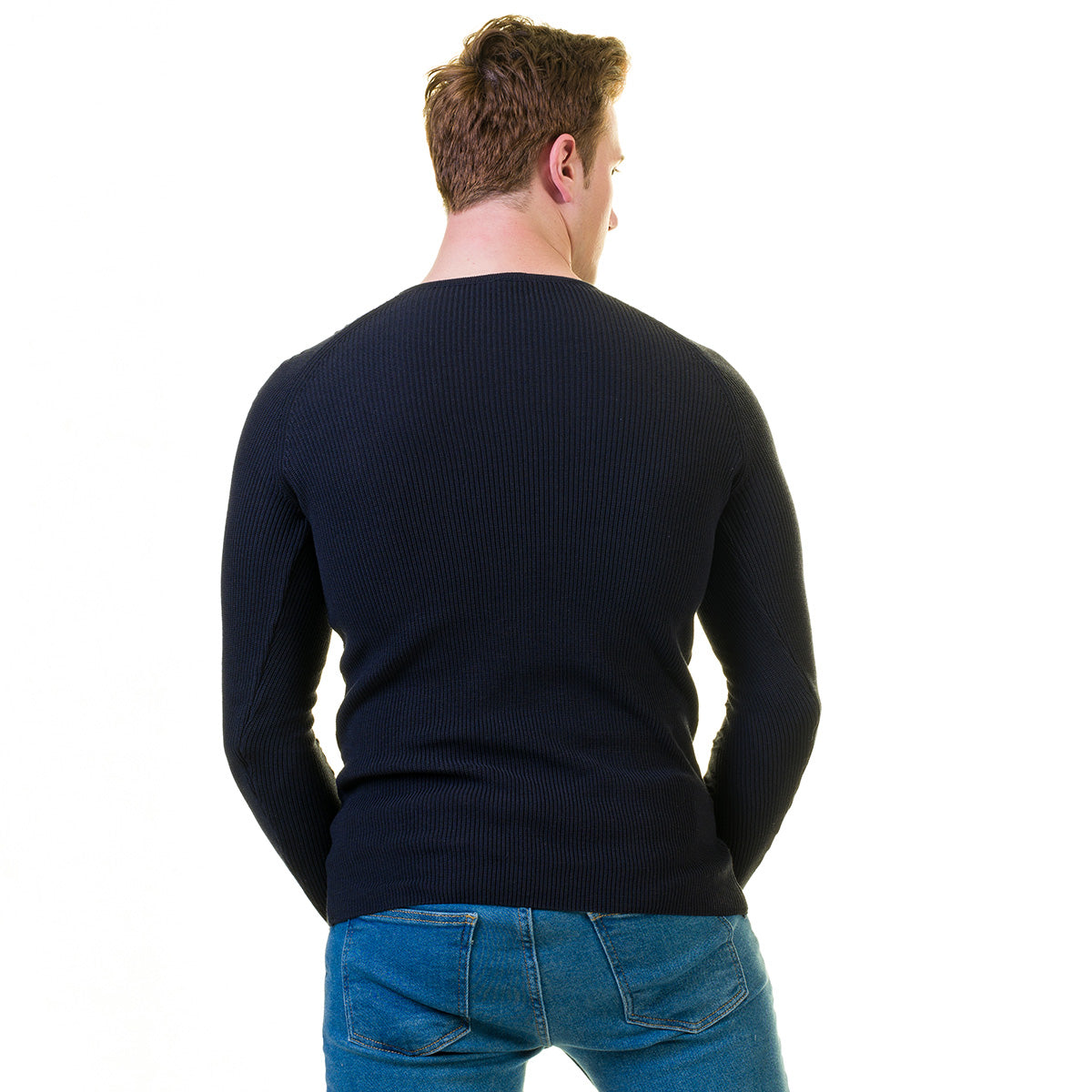 European Wool Luxury Zippered With Sweater Jacket Warm Winter Tailor Fit - Image 4