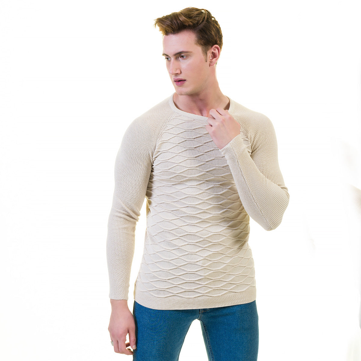 European Wool Luxury Zippered With Sweater Jacket Warm Winter Tailor Fit - Image 2