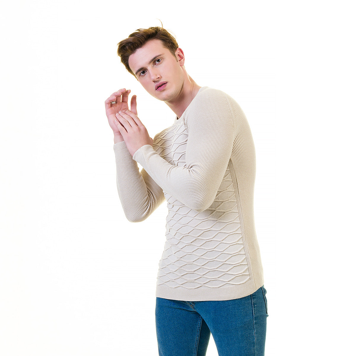 European Wool Luxury Zippered With Sweater Jacket Warm Winter Tailor Fit - Image 3
