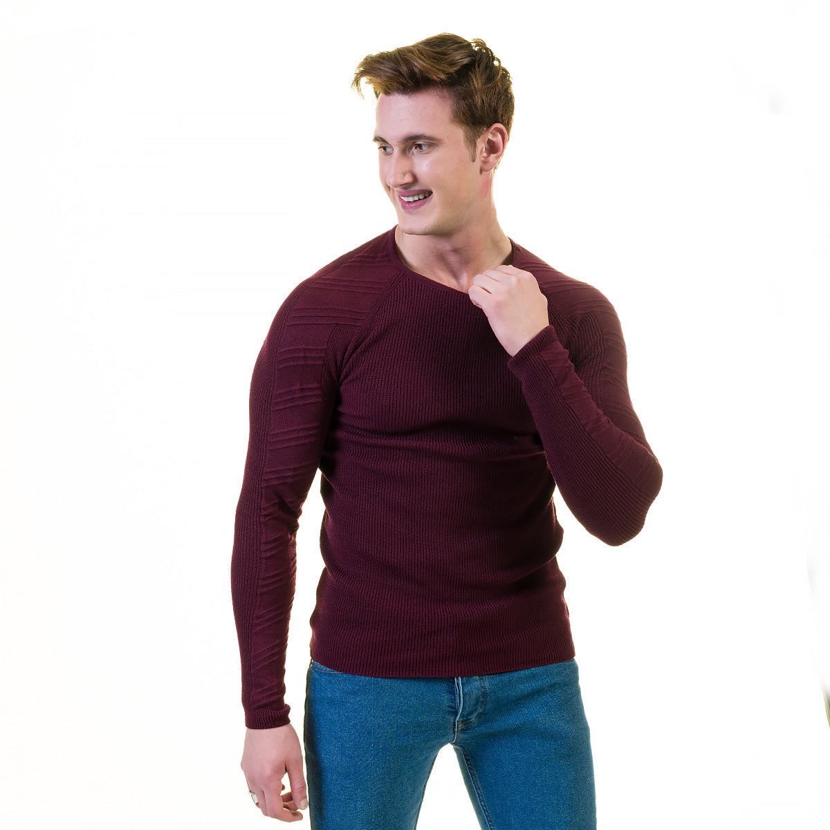 European Wool Luxury Zippered With Sweater Jacket Warm Winter Tailor Fit - Image 2