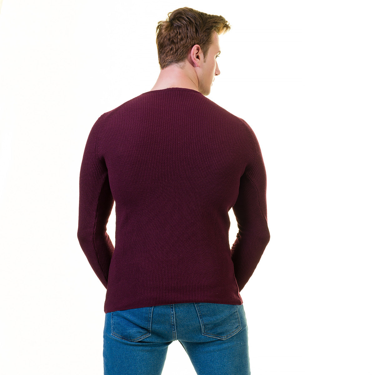 European Wool Luxury Zippered With Sweater Jacket Warm Winter Tailor Fit - Image 5