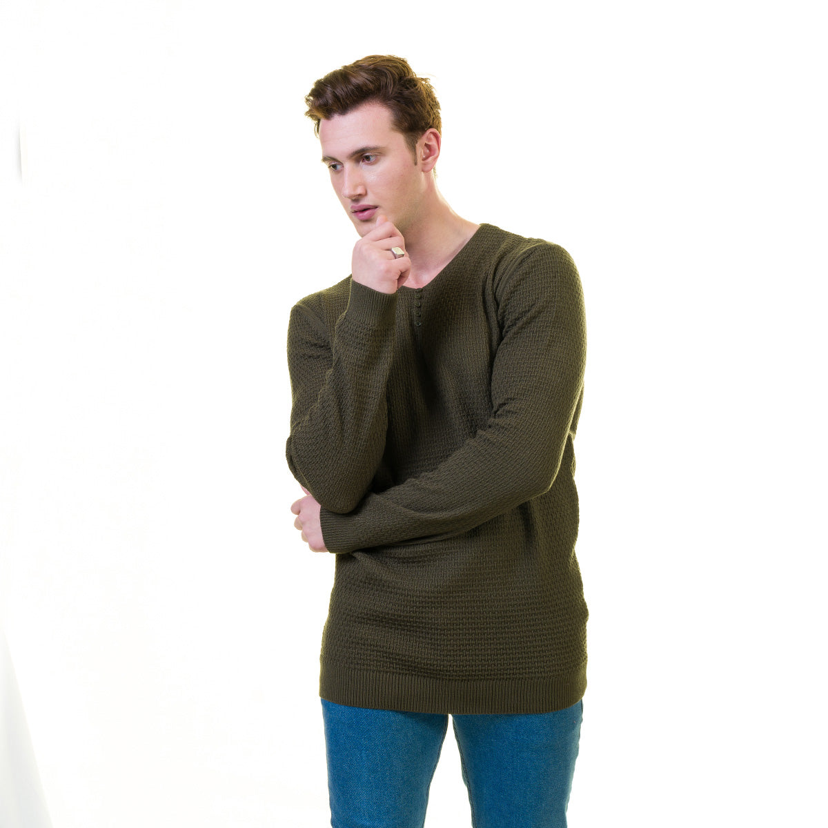 European Wool Luxury Zippered With Sweater Jacket Warm Winter Tailor Fit - Image 4