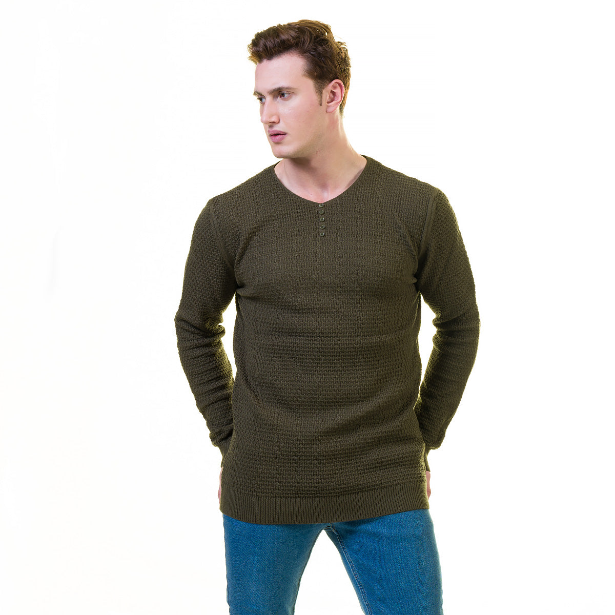 European Wool Luxury Zippered With Sweater Jacket Warm Winter Tailor Fit