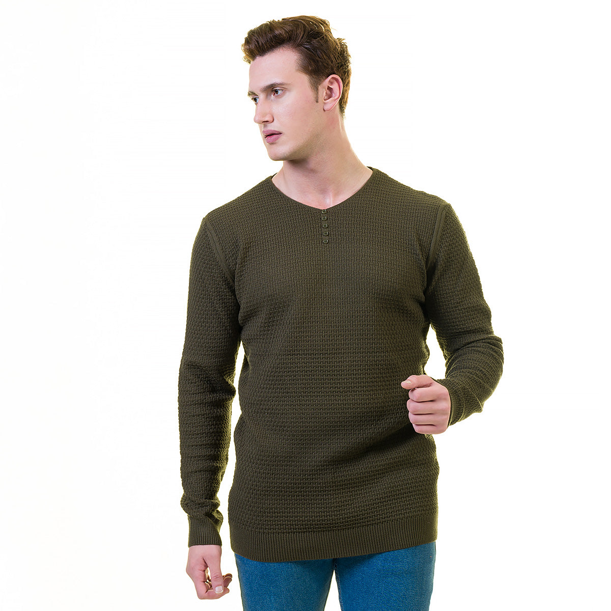 European Wool Luxury Zippered With Sweater Jacket Warm Winter Tailor Fit - Image 2
