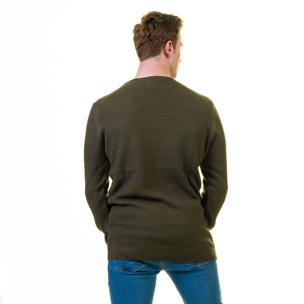 European Wool Luxury Zippered With Sweater Jacket Warm Winter Tailor Fit - Image 3