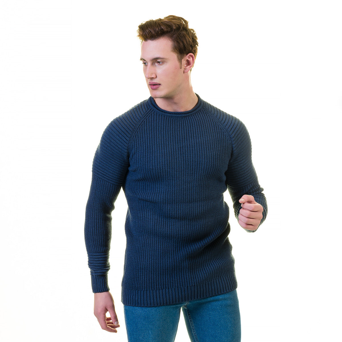 European Wool Luxury Zippered With Sweater Jacket Warm Winter Tailor Fit - Image 2