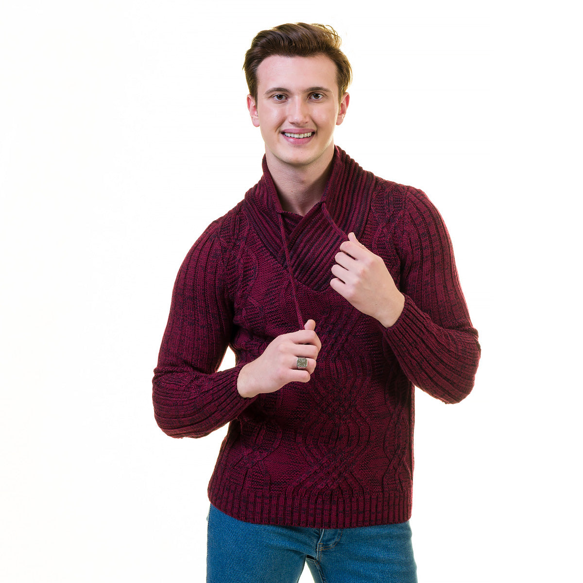 European Wool Luxury Zippered With Sweater Jacket Warm Winter Tailor Fit