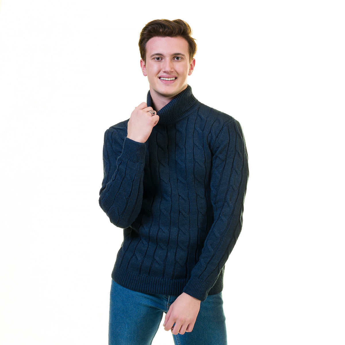 European Wool Luxury Zippered With Sweater Jacket Warm Winter Tailor Fit - Image 6
