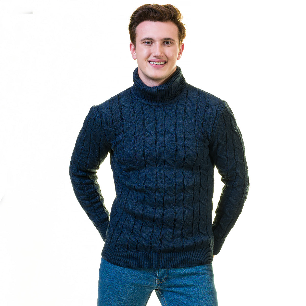 European Wool Luxury Zippered With Sweater Jacket Warm Winter Tailor Fit - Image 4