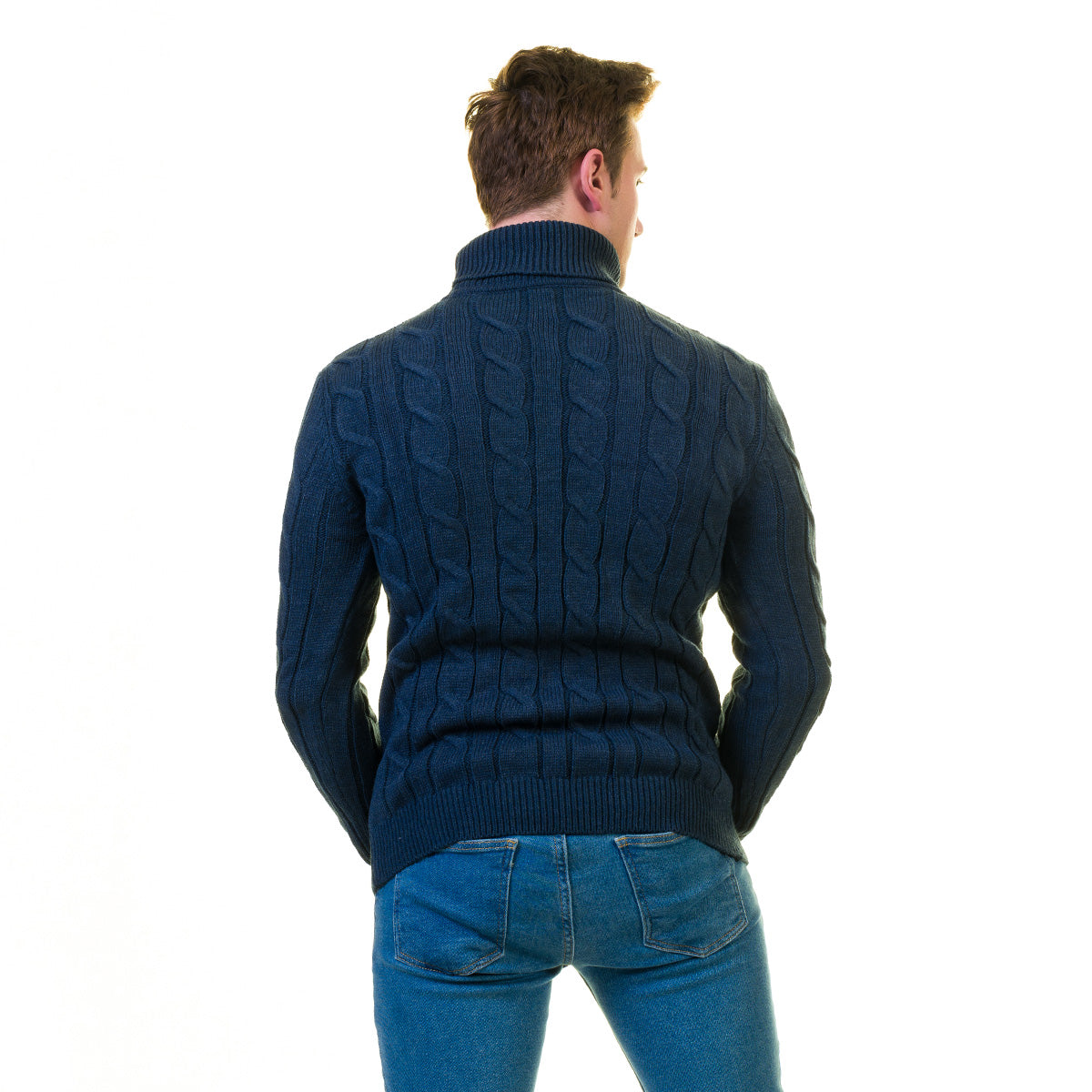 European Wool Luxury Zippered With Sweater Jacket Warm Winter Tailor Fit - Image 5