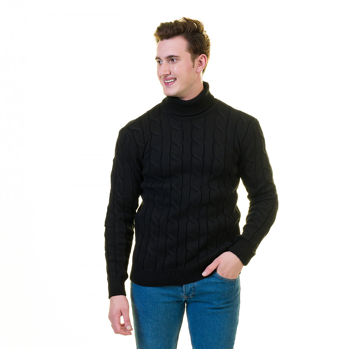 European Wool Luxury Zippered With Sweater Jacket Warm Winter Tailor Fit - Image 4