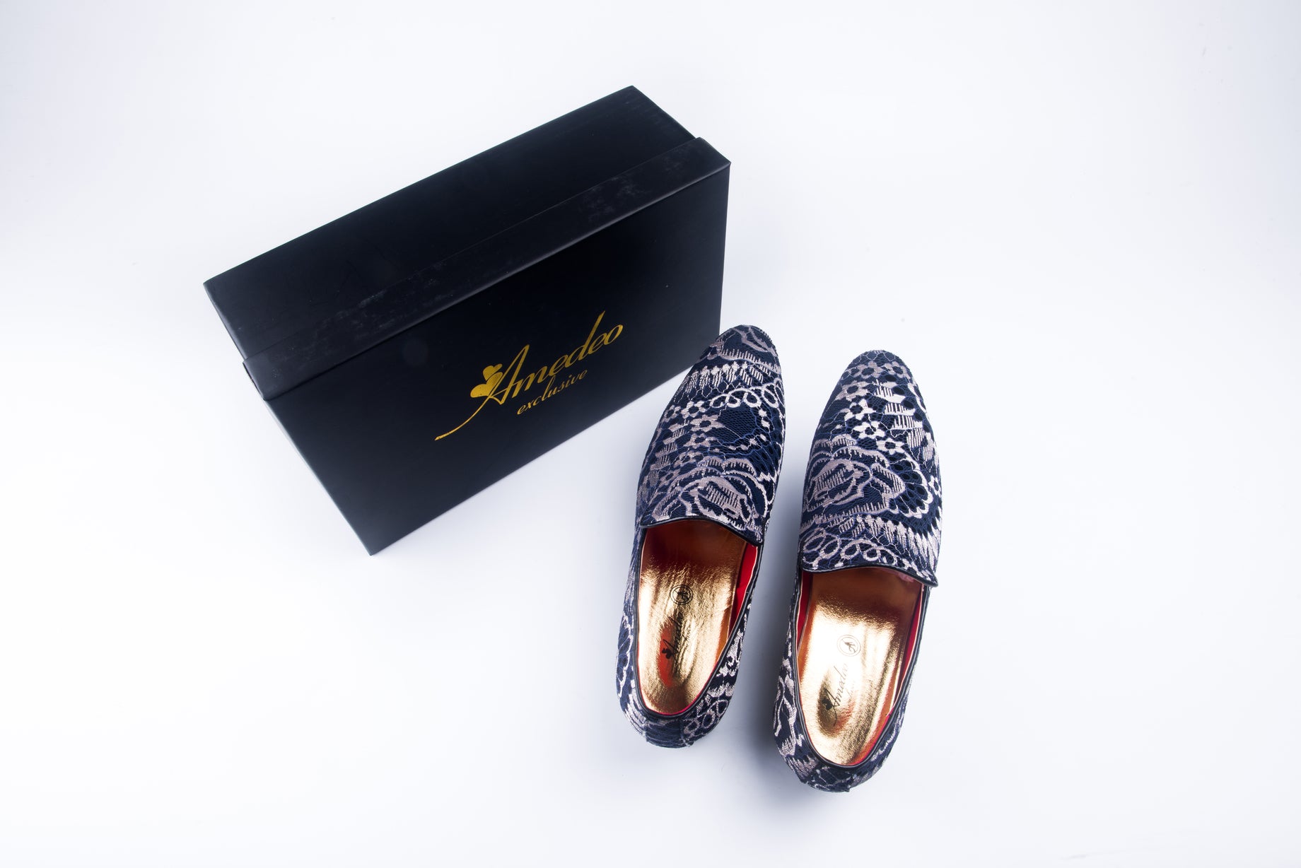 Premium Blue and White Loafers for men designer slip on casual / dress shoes – Luxury Leather - Image 2