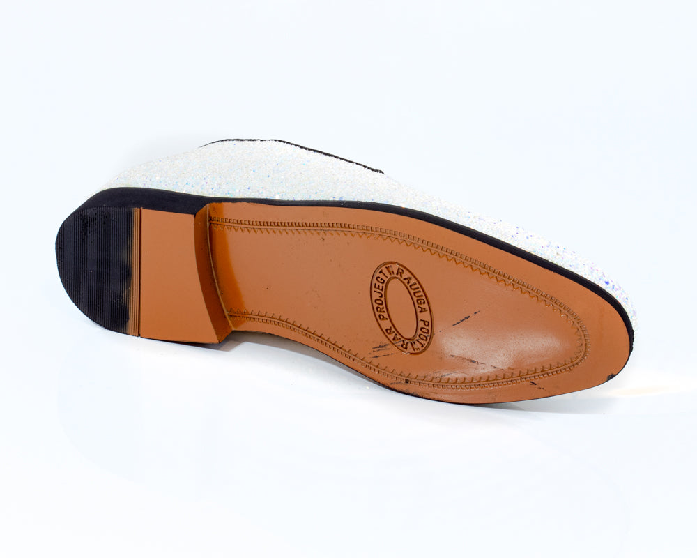 Premium White With Blue Loafers for men designer slip on casual / dress shoes – Luxury Leather - Amedeo Exclusive