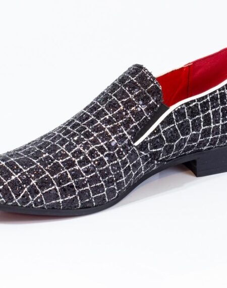 Premium Black And White Check Loafers for men designer slip on casual / dress shoes – Luxury Leather - Amedeo Exclusive
