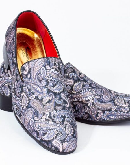Premium Multicolor Floral Loafers for men designer slip on casual / dress shoes – Luxury Leather - Amedeo Exclusive