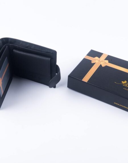 Leather Wallets Black -AMLW-0001 - Amedeo Exclusive