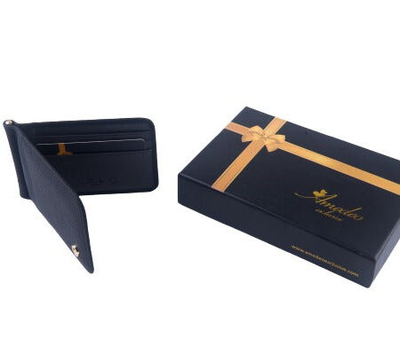Black Genuine leather wallet for men – Slim Luxury Purse