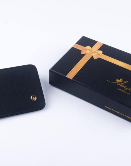 Leather Wallets Black2 -AMLW-0003 - Amedeo Exclusive