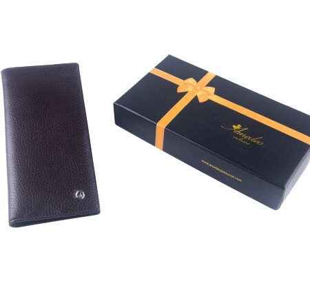 Brown Genuine leather wallet for men – Big Length Slim Luxury Purse