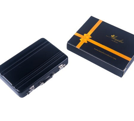 Metal Mens pocket sized Black Business Card Holder / Card Case / Visiting Card Case