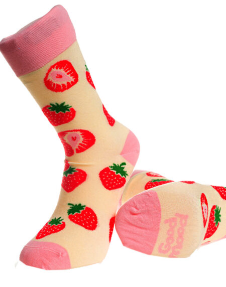 Pink Fruit Printed -European Made – Egyptian Cotton Socks – Premium Cotton Fun socks with Soft Elastic