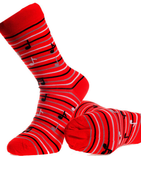 Black and Red -European Made – Egyptian Cotton Socks – Premium Cotton Fun socks with Soft Elastic