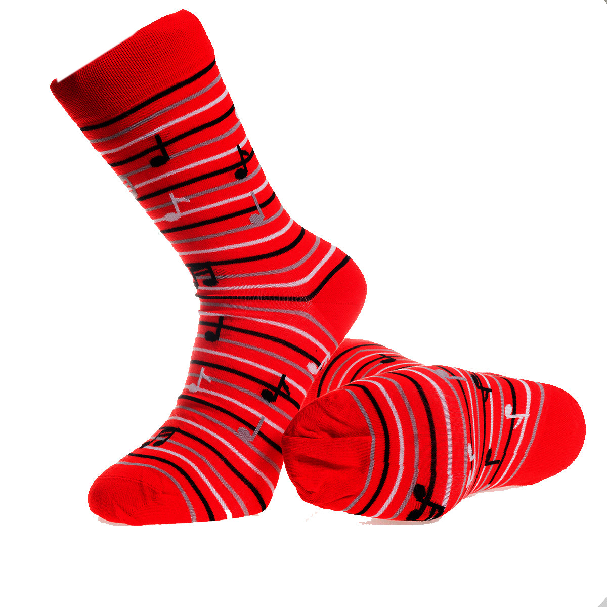 Black and Red -European Made – Egyptian Cotton Socks – Premium Cotton Fun socks with Soft Elastic