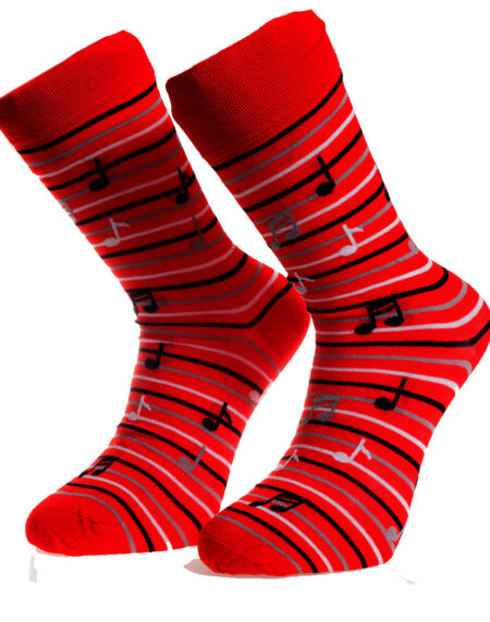 Black and Red -European Made – Egyptian Cotton Socks – Premium Cotton Fun socks with Soft Elastic