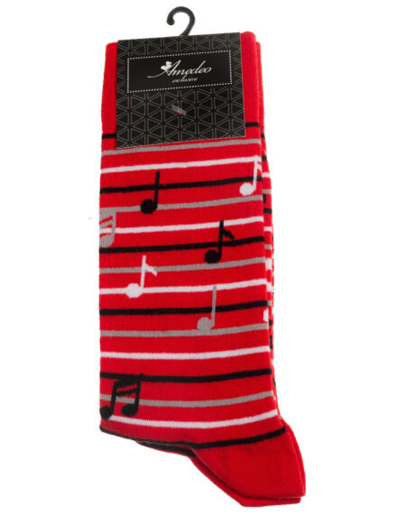 Black and Red -European Made – Egyptian Cotton Socks – Premium Cotton Fun socks with Soft Elastic