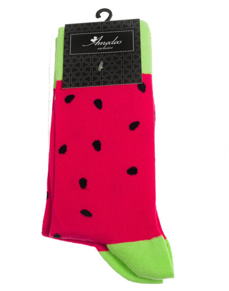 Pink Printed-European Made – Egyptian Cotton Socks – Premium Cotton Fun socks with Soft Elastic