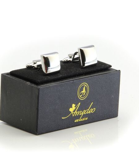 Pure Silver Mens Stainless Steel Squares Cufflinks for Shirt with Box – Hand Crafted Perfect Gift