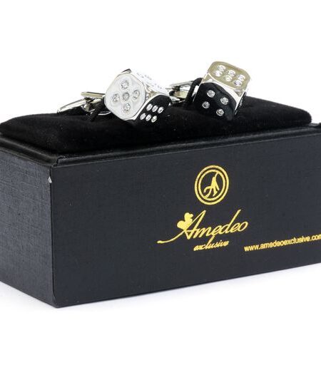 Flashy Mens Stainless Steel Dice Cufflinks for Shirt with Box – Hand Crafted Perfect Gift