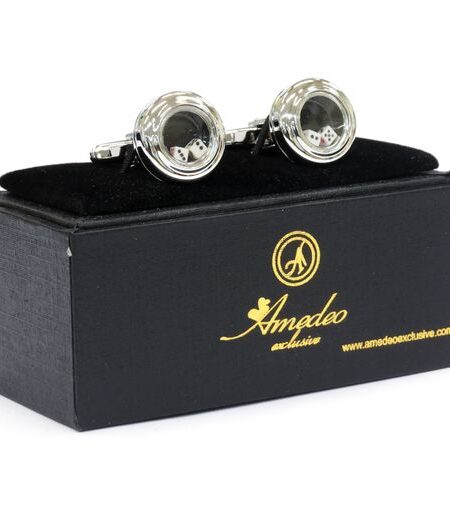Mens Stainless Steel Functional Dice Cufflinks for Shirt with Box – Hand Crafted Perfect Gift